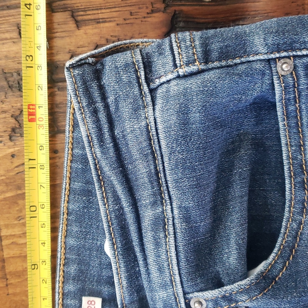 Levi's 721 High Rise Skinny Ripped Distressed Blue Jeans Size W28 L30 - Picture 11 of 14